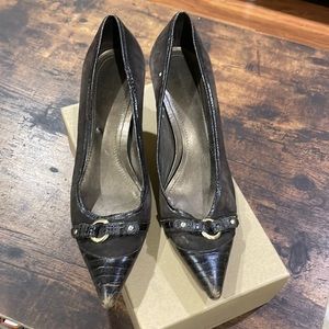 Ann Taylor suede and leather heels